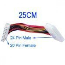 20 Pin Female to 24 Pin Male Adapter Power Extension Kabel: Lengte 25 cm