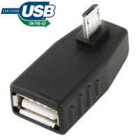 Micro USB Male to USB 2.0 AF Adapter 90 graden