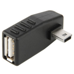 Mini USB Male to USB 2.0 AF Adapter 90 graden