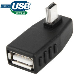 Mini USB Male to USB 2.0 AF Adapter 90 graden