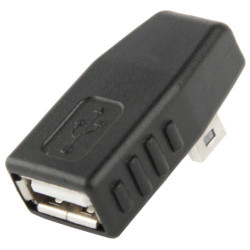 Mini USB Male to USB 2.0 AF Adapter 90 graden