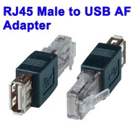 RJ45 Male to USB AF Adapter